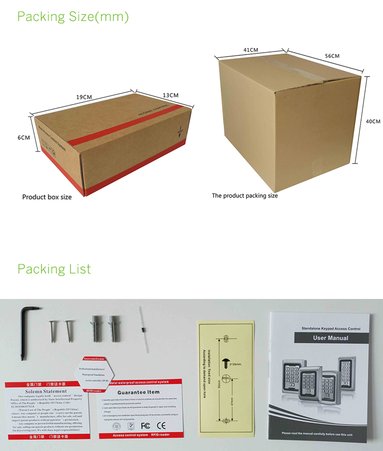 Metal Access Control Keypad Packing size.jpg