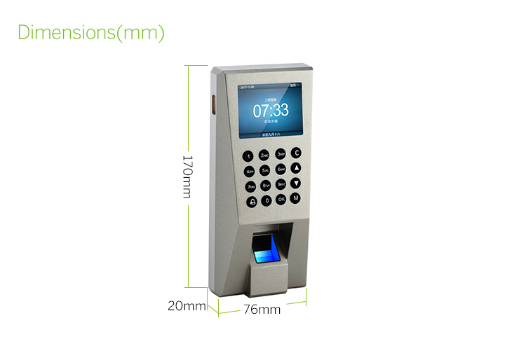 JINYING-F18 Fingerprint Access Control include USB Port to download upload.jpg