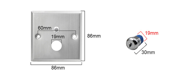 EB-S86KLC DPDT Stainless Steel Key Switch Push Button Door Operator Standby Red LED Indicator Sensation Green LED Indicator.jpg