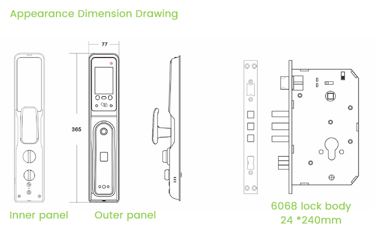 Full-Automatic Face Recognition Smart Door Lock Dimension.jpg