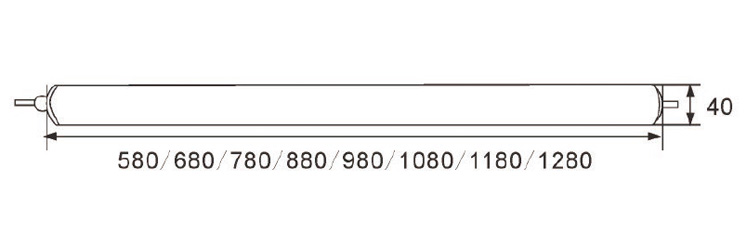 10Z 24V Electric Window Openers Dimension