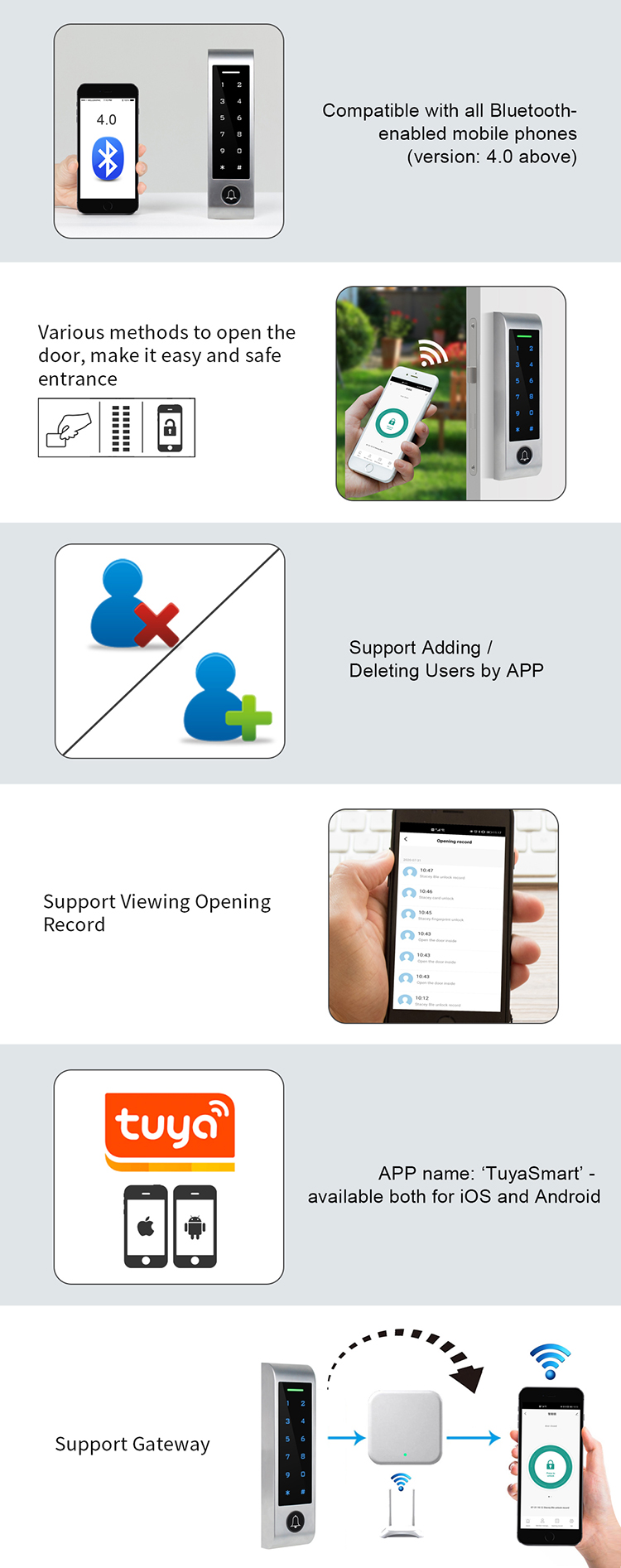 H4-BT Bluetooth Touch Keypad