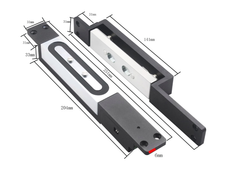 Dimensions for Shear Locks