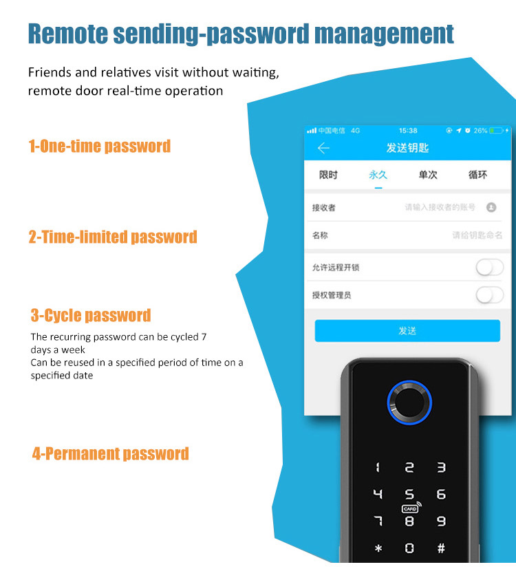IFinger-S-W Waterproof DC12V Single Cylinder Fingerprint Touchscreen Keypad Door Lock (3)