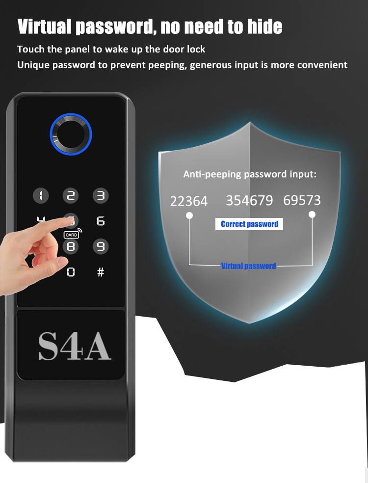 IFinger-S-W Waterproof DC12V Single Cylinder Fingerprint Touchscreen Keypad Door Lock (6)